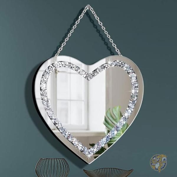 ハート型壁掛けミラー 50x50cm Amazon.co.jp: ハート 鏡 ミラー ホワイト 卓上 壁掛け ハート型