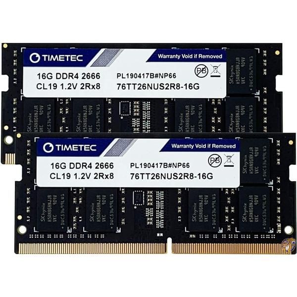 【クーポン配信中】Timetec Hynix IC 32GB キット (2x16GB) DDR4 2666MHz PC4-21300 バッファなし Non-ECC 送料無料｜パームスアメリカ