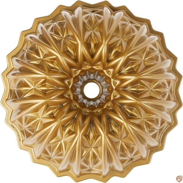 【クーポン配信中】Nordic Ware Cut Crystal Cast Bundt Pan, 10 Cup Capacity, Gold 送料無料