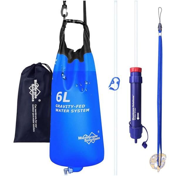 【20日最大4000円クーポン】グラビティー ウォーターフィルター 6L 0.1ミクロン 多用途浄水器 キャンプ アウトドア OESF021_M1|パームスアメリカ