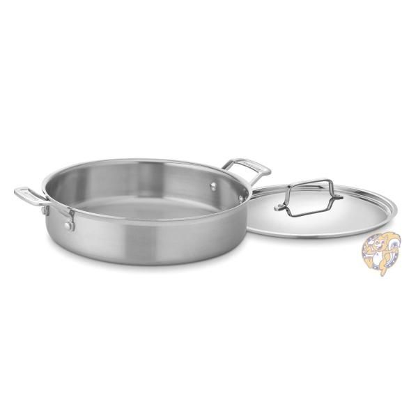 【クーポン配信中】Cuisinart クイジナート MCP55-30N MultiClad ステンレスキャセロール鍋 カバー付 両手鍋 送料無料｜パームスアメリカ