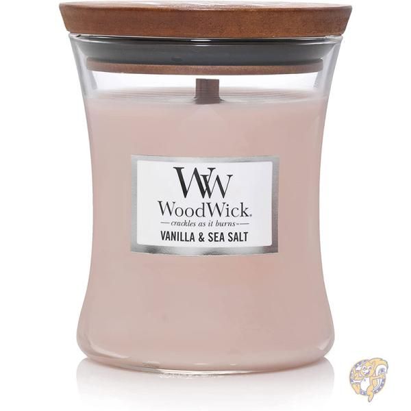 WoodWick ウッドウィック インテリア キャンドル ミディアムサイズ バニラ & シーソルト 92191E