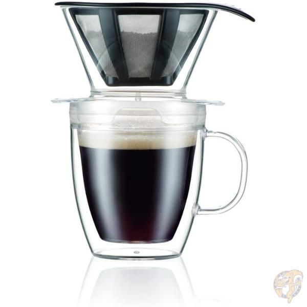 【クーポン配信中】ボダム Bodum ポアオーバー コーヒードリッパー セット ダブルウォール真空 マグ フィルター(340g) 送料無料