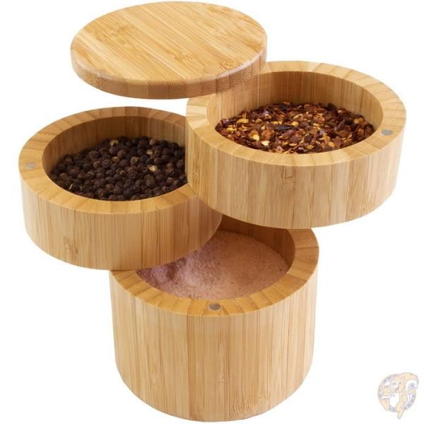 【クーポン配信中】トータリーバンブー トリプルソルトボックス Totally Bamboo スパイス容器 送料無料