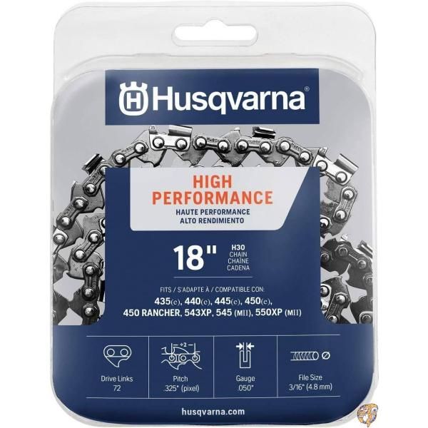 【ポイント2倍!15日】ハスクバーナ ソーチェン H30-72 .325” .050” 18” 【並行輸入品】