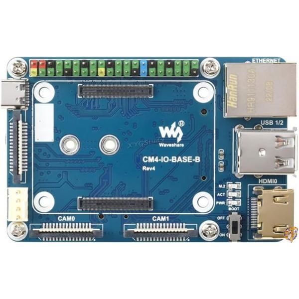 【クーポン配信中】XYGStudy (CM4-IO-BASE-B) ミニベースボード Raspberry Pi コンピュートモジュール4 CSI/DSI/RTC/FAN/HDMI/USB/RJ45コネクタなど付き