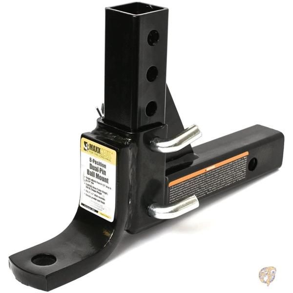 【クーポン配信中】MaxxHaul 70067 8ポジション調整可能ボールマウント - 5000ポンド GTW容量、ブラック 送料無料