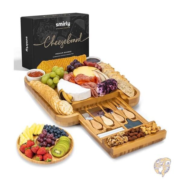【クーポン配信中】シャルキュトリーボード ギフトセット バンブーチーズボード チーズ皿 Charcuterie board 001 SMIRLY スマイリー|パームスアメリカ