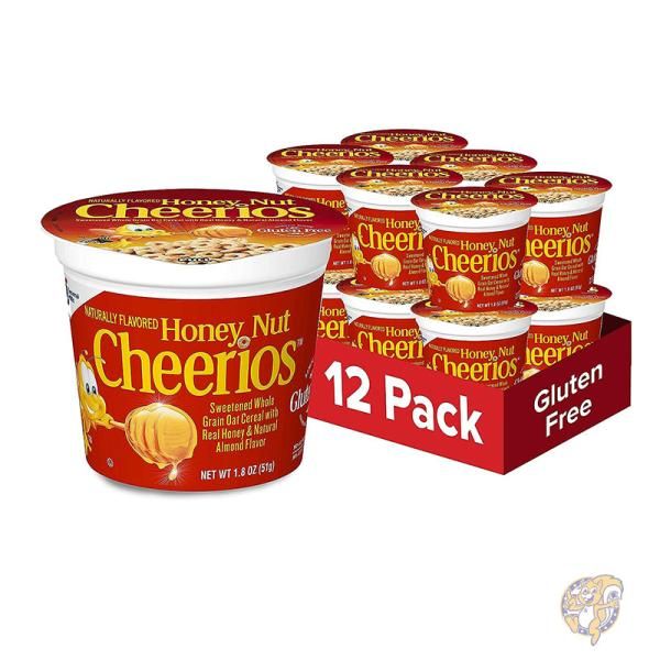 【クーポン配信中】ハニーナッツチェリオス カップ入り シリアル 全粒オート麦入り グルテンフリー 51g 12個 29603 Cheerios チェリオス