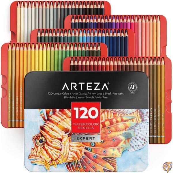 【最終値下げ】ARTEZA 水彩色鉛筆 120色 ケースなし 楽天市場】Arteza Professional Watercolor Pencils for Adults & Kids