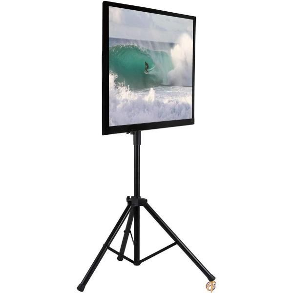 Mount-It! テレビ三脚フロアスタンド | ポータブル傾斜テレビスタンド 32～70インチフラットスクリーンディスプレイ用 送料無料