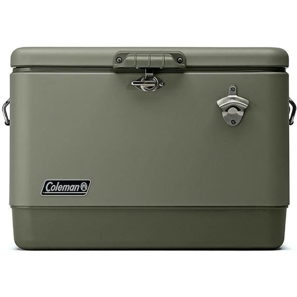 【クーポン配信中】コールマン クーラーボックス スチールベルト リユニオン 54QT セージ Coleman 51L ハードクーラー 保冷バッグ キャンプ アウトドア 釣り バーベキュー 日本未発売カラー 大容量 並行輸入品 送料無料 レトロ ヴィンテージ 栓抜き付 運動会｜パームスアメリカ