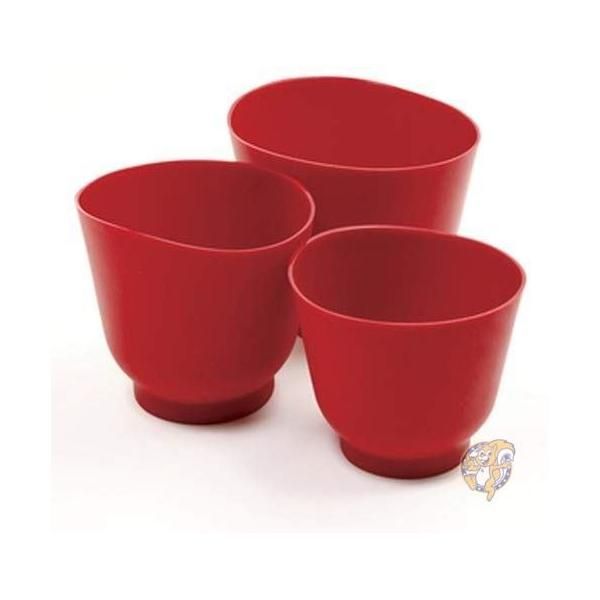 【クーポン配信中】ボウルセット Norpro 1019R 3ピース シリコン レッド キッチン 調理器具 ホーム 送料無料