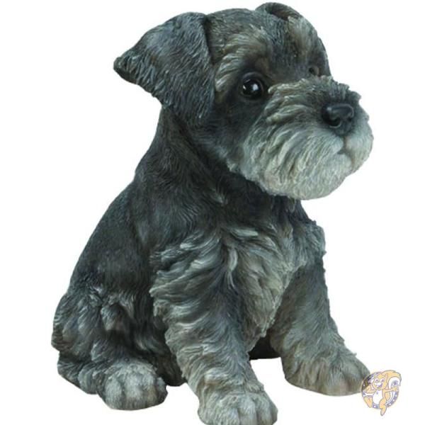 【クーポン配信中】シュナウザー 置物 お座り子犬 像 17cm インテリア 屋内外デコレーション 87771-E Hi-Line Gift Ltd|パームスアメリカ