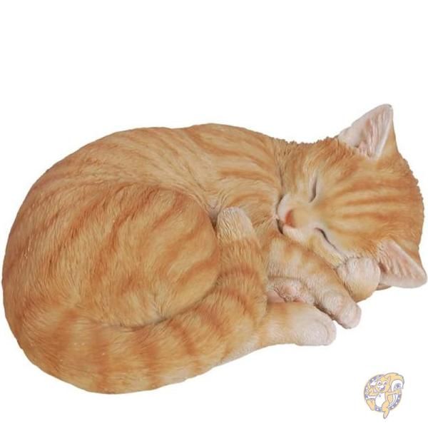 【クーポン配信中】猫 置物 スリーピング キャット 像 インテリア 屋内外デコレーション 87728-B Hi-Line Gift Ltd|パームスアメリカ