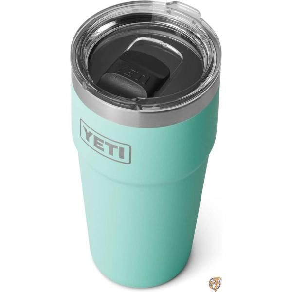 【クーポン配信中】YETI (イエティ) ランブラー 16オンス 積み重ね可能 パイント 真空断熱 ステンレススチール マグスライダー蓋付き シーフォーム
