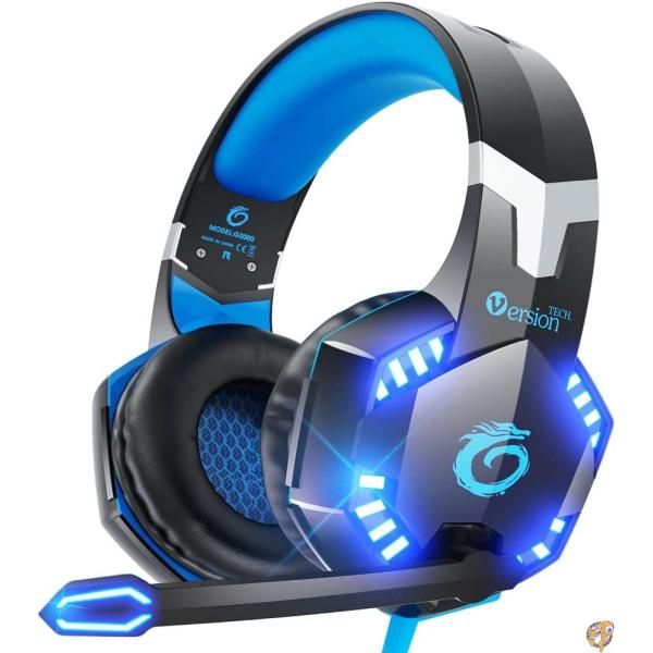 VersionTECH. ゲーミングヘッドセット PS4 ヘッドセット ゲーミング ヘッドホン ヘッドフォン マイク付き ゲームヘッドセット 送料無料