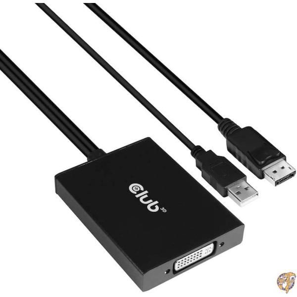【クーポン配信中】Club 3D DisplayPort to DVI-D DUAL LINK Active Adapter アクティブアダプタ [HDCP ON 送料無料