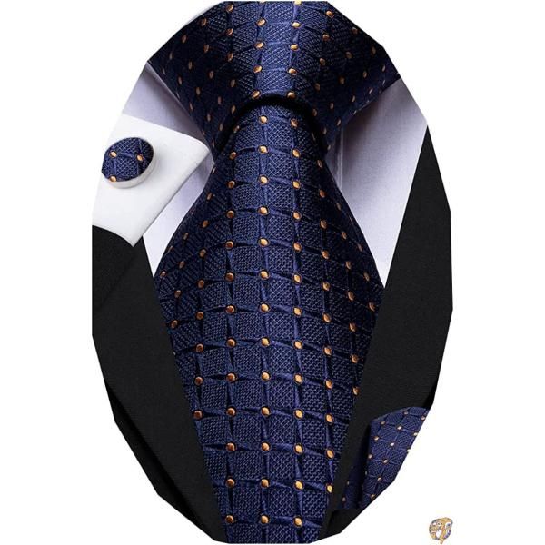 【クーポン配信中】Dubulle メンズ ネクタイセット シルクネクタイとハンカチカフスセット