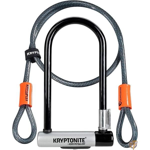 【ポイント2倍!15日】KRYPTONITE(クリプトナイト) NEW-U 標準 クリプトロック 120cm フレックスケーブル付き KRYPTOLOK STANDARD 送料無料
