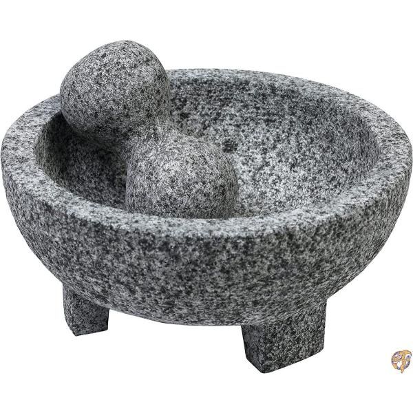 【クーポン配信中】IMUSA USA Granite Molcajete Spice Grinder, 6-Inch, Gray by Imusa|パームスアメリカ