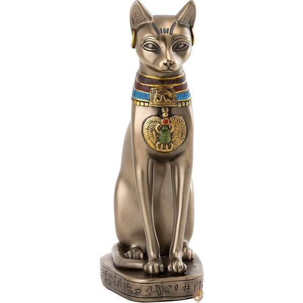 古代エジプトのバステト神 リアルブロンズ風彫像 高さ約20ｃｍ / Ancient Egyptian Bastet Real Bronze