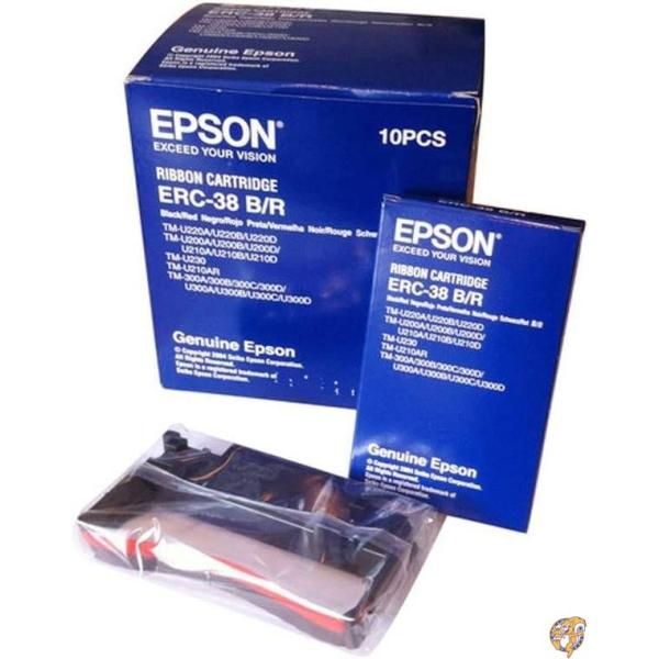 【クーポン配信中】Epson erc-38brリボンblack-red 10 ribbons-case for tm-u200 and