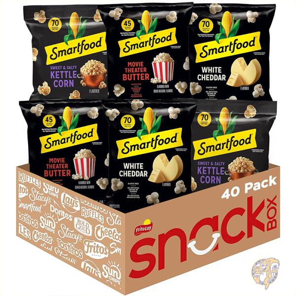 【クーポン配信中】スマートフード Smartfood ポップコーン お菓子 バラエティパック 14g (40 個パック)