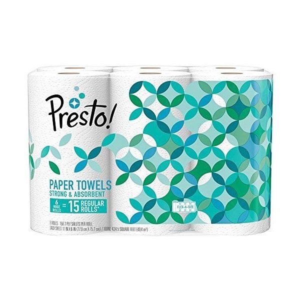 【クーポン配信中】プレストキッチンペーパー Presto 6ロール キッチンタオル キッチンペーパー 大きいロール