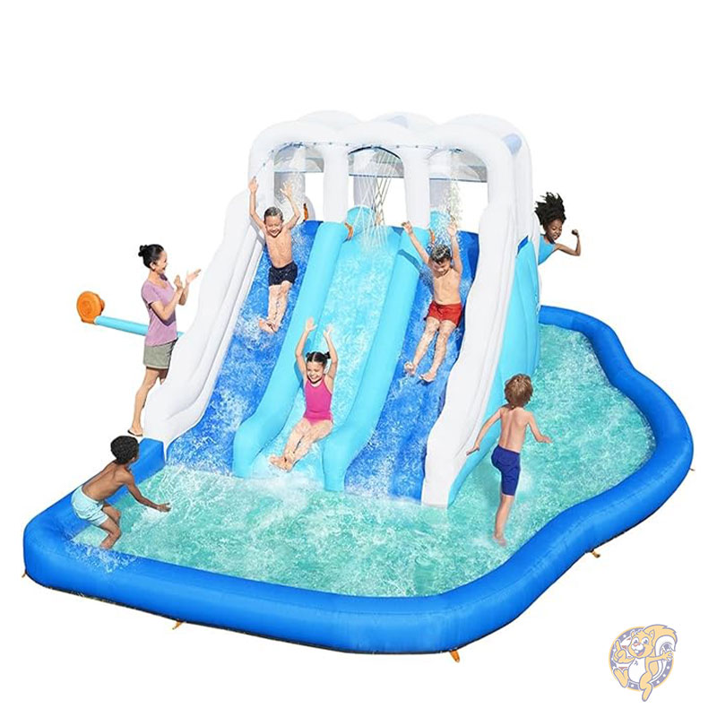 子供用インフレータブル ウォーター パーク トリプル スライド スプラッシュ プール 水遊び 53465E Bestway