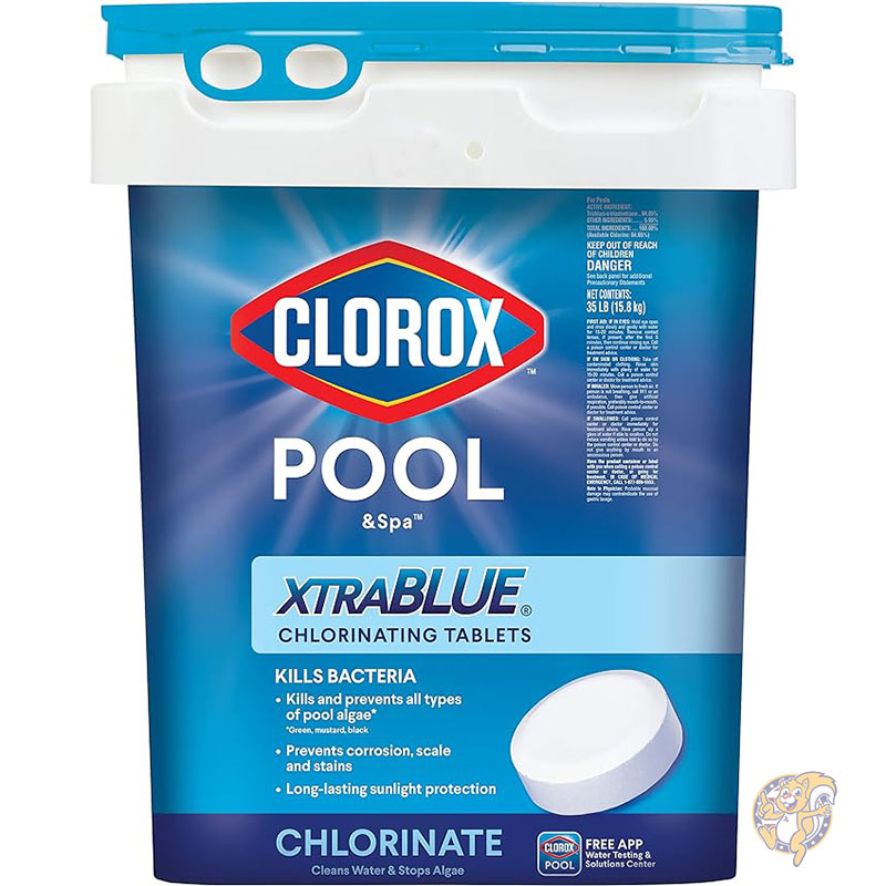 プール&スパ エクストラブルー 7.6cm プール用塩素タブレット 15.8kg 23035CLX CLOROX POOL & Spa