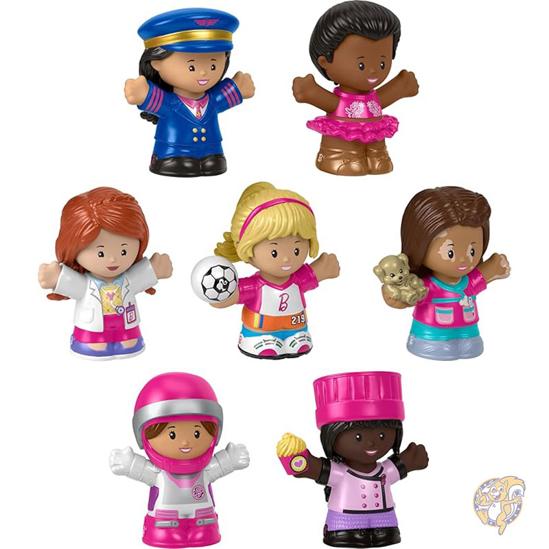 【クーポン配信中】リトルピープル バービー 幼児用 何でもできるフィギュアパック ごっこ遊び用キャラクター フィギア7体 おもちゃ フィッシャープライス Fisher-Price