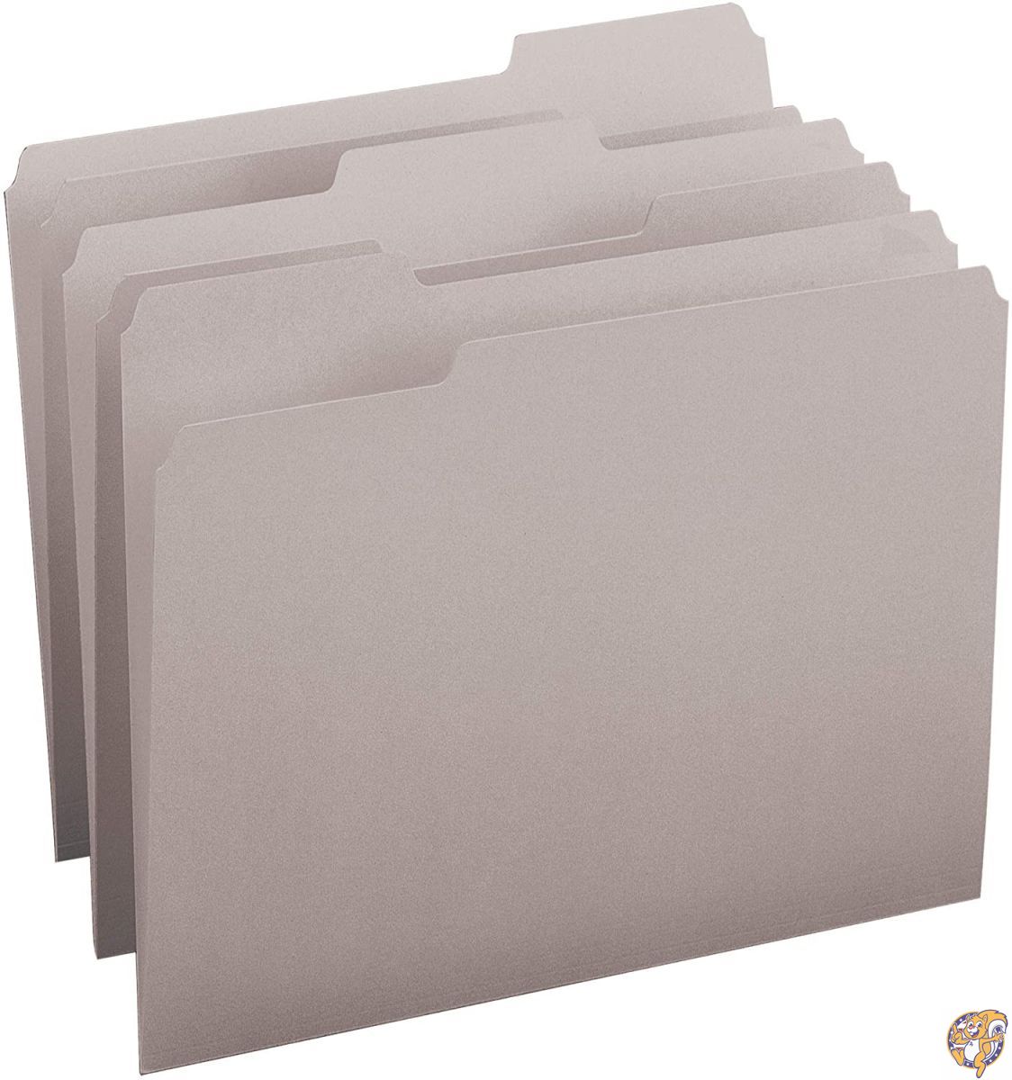 【クーポン配信中】File Folders, 1/3 Cut Top Tab, Letter, Gray, 100/Box (並行輸入品) 送料無料