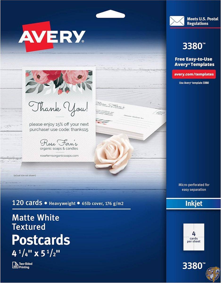 Personal Creations Printable Textured Postcards, Heavy, 4-1/4 x 5-1/2, 120/Box (並行輸入品) [並行輸入品]