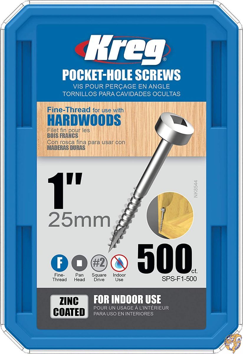 【20日最大4000円クーポン】Kreg ToolSPS-F1-500Kreg Pocket Hole Screw-1" FINE PAN HEAD SCREW (並行輸入品) 送料無料｜パームスアメリカ