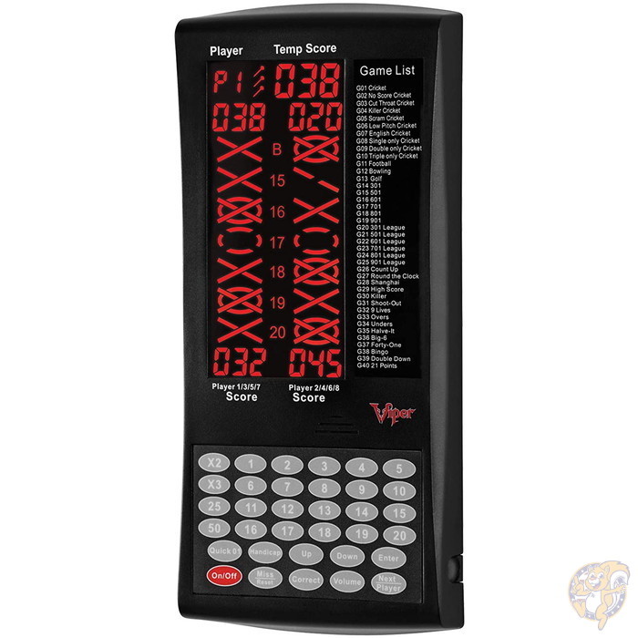 【クーポン配信中】Viper プロスコア デジタル ダーツ スコアラー 黒 送料無料