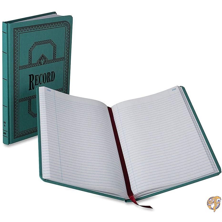 【クーポン配信中】Record/Account Book, Record Rule, Blue, 300 Pages, 12 1/8 x 7 5/8 (並行輸入品) 送料無料