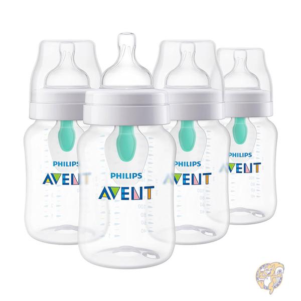 フィリップス アベント Philips Avent 哺乳瓶 抗疝痛防止ボトル エアフリー ベント付き 255g 4個 SCY703/04