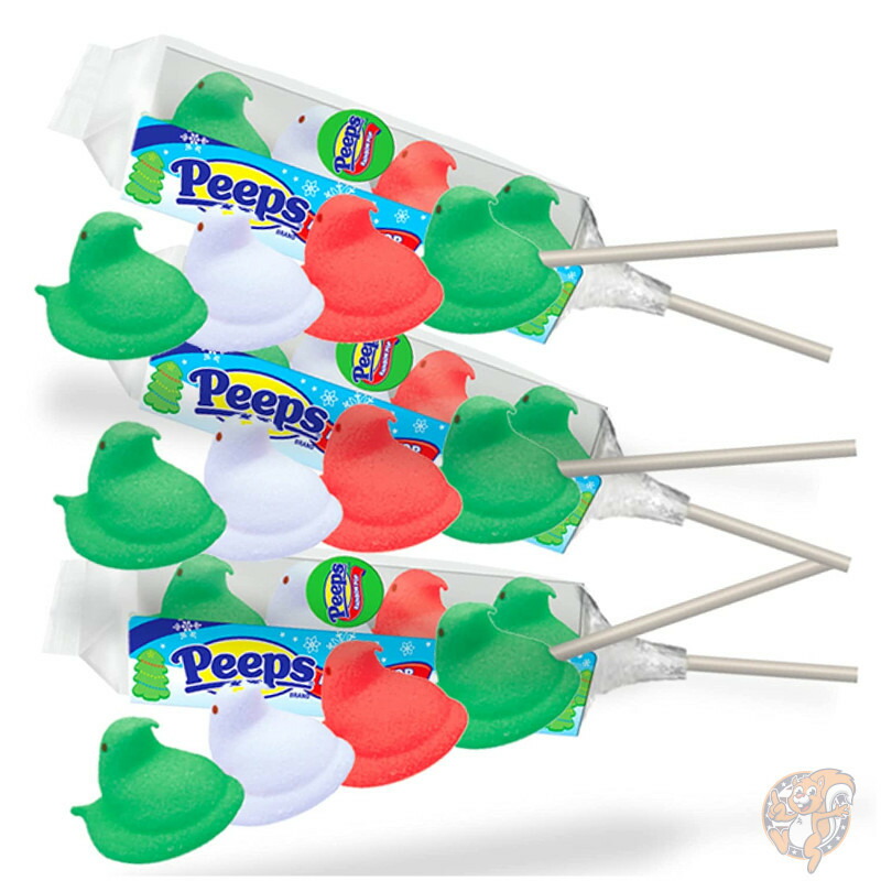 【クーポン配信中】Holiday Peeps ホリデー ピープス ポップ クリスマスストッキング マシュマロ ひよこ 棒付き 36g 3パック 送料無料