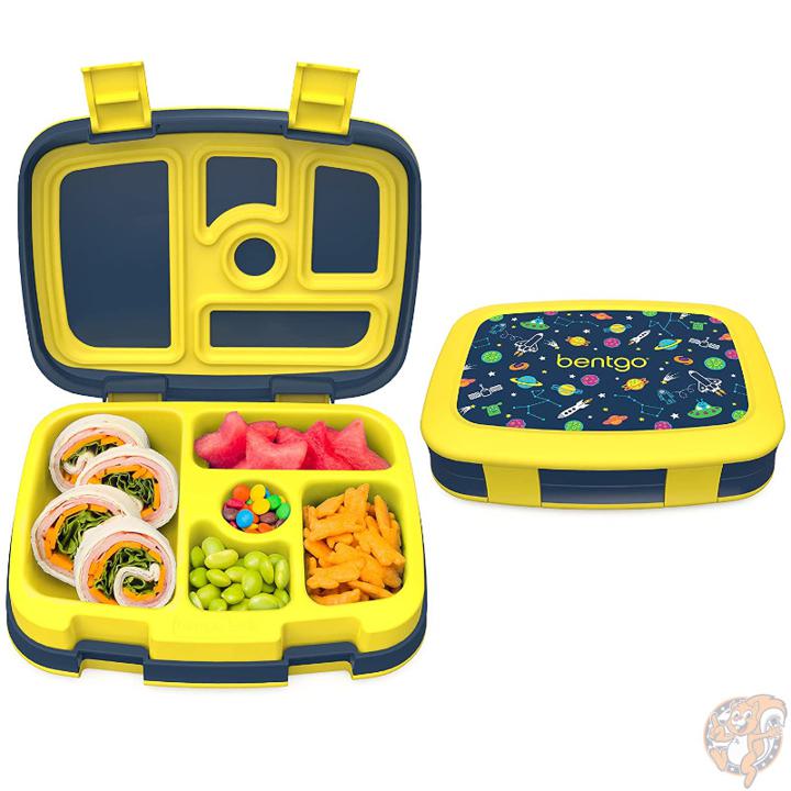 Bentgo（ベントゴー）子供用 弁当箱 キッズ ランチボックス 5コンパートメント 漏れ防止 スペース 宇宙 弁当 食洗機対応 BPAフリー 男の子