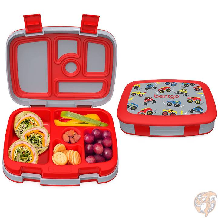 Bentgo（ベントゴー）子供用 弁当箱 キッズ ランチボックス 5コンパートメント 漏れ防止 トラック 車 弁当 食洗機対応 BPAフリー 男の子