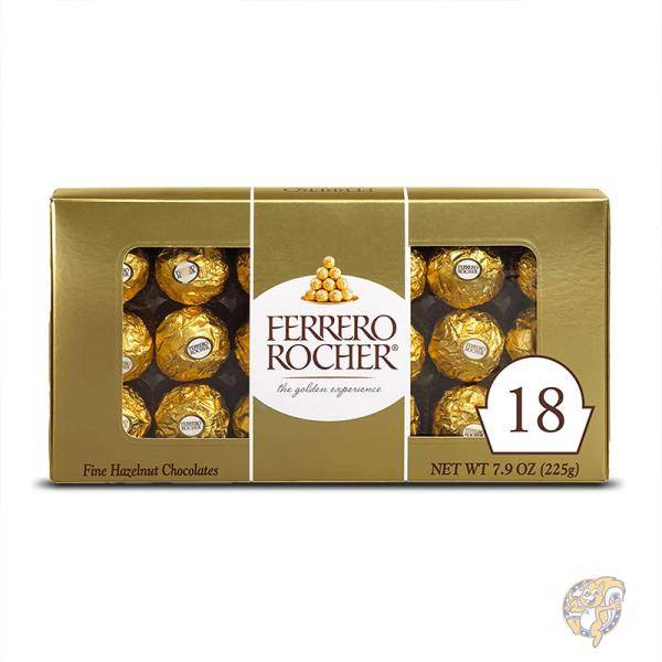 【クーポン配信中】フェレロロシェ Ferrero Rocher プレミアム グルメ 個包装 ギフト 18粒入り 225g イースター チョコレート ヘーゼルナッツ チョコ　バレンタインチョコ バレンタインお配り 義理チョコ バレンタインデー ホワイトデー 母の日 父の日 誕生日 海外チョコ
