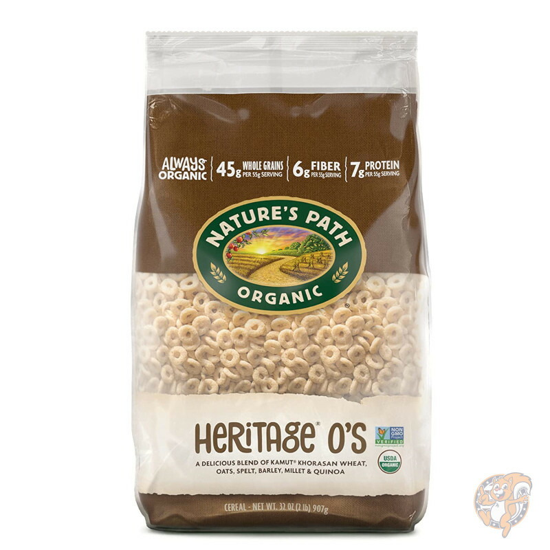 【20日最大4000円クーポン】Nature's Path オーガニック Heritage O's シリアル 907g&times;6袋 地球に優しいパッケージ 送料無料｜パームスアメリカ