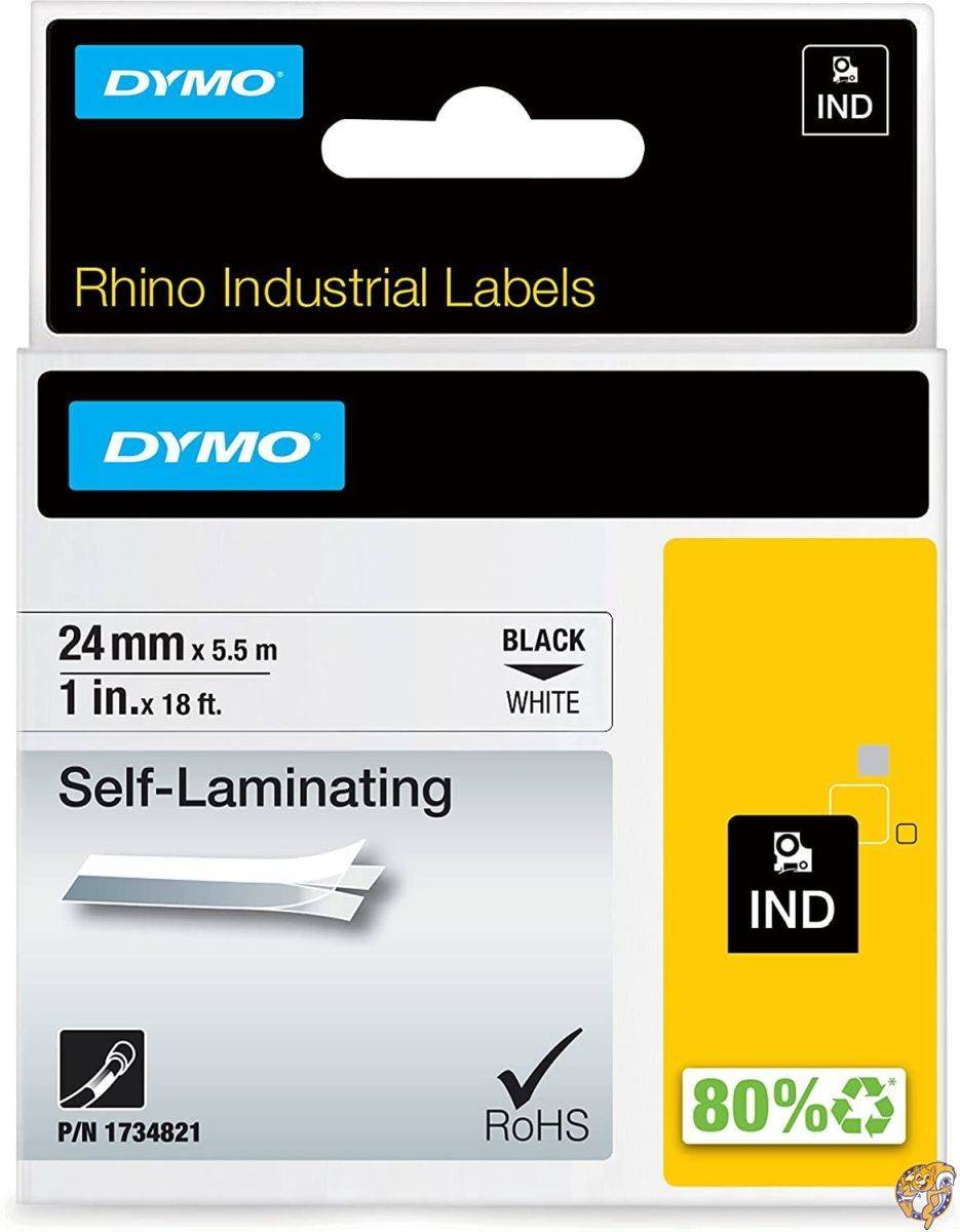 Dymo Rhino Pro 24mm Self - Laminating - Vinyl White/ White [並行輸入品] 8,257円