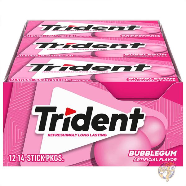 【クーポン配信中】Trident トライデント バブルガム シュガーフリーガム お菓子 14個入り12パック 12546011440 6,345円