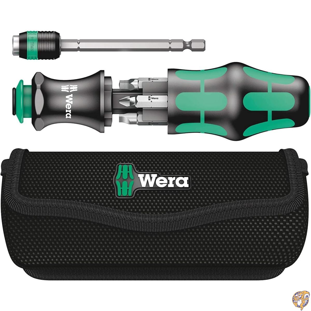 Wera(ヴェラ) 05051025001 | ビットホルダードライバー シルバー KK 26 取り外し可能なバヨネットブレード付き (マイナス/プラス/スクエア) 7-In-1 66cm【日本正規輸入品】
