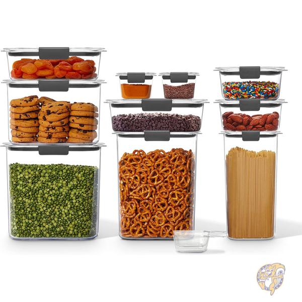 Rubbermaid ラバーメイド ブリリアンス コンテナ 食品保存容器 蓋付き 食器洗い機対応 10個セット2179274