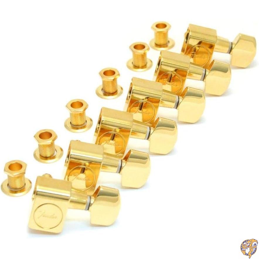 【クーポン配信中】Fender チューニングペグ American Standard Series Stratocaster&reg;/Telecaster&reg; Tuning Machines Gold (6)