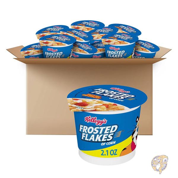 【クーポン配信中】ケロッグ フロスト フレーク 朝食 シリアル カップ ビタミン&ミネラル入り 714g (12 カップ) 3800012572｜パームスアメリカ
