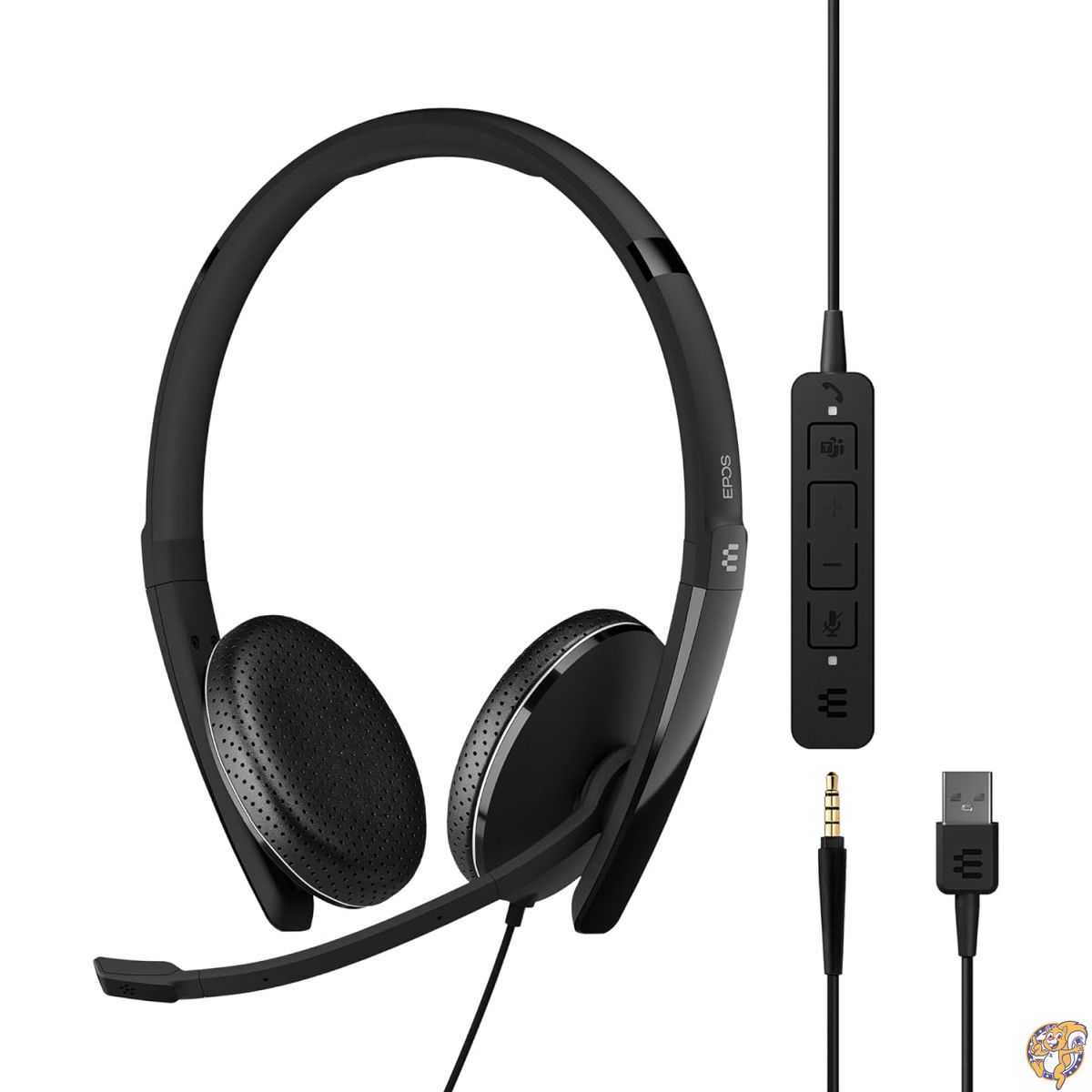 【クーポン配信中】EPOS | SENNHEISER ADAPT 165T USB II (1000902) - 有線両耳ヘッドセット 3.5mm ジャック/USB-A 接続|パームスアメリカ